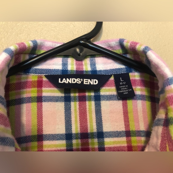Lands End Flannel Dress Size L (10-12) - Picture 2 of 3